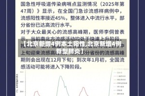 【北京新增4例本土阳性,北京新增4例新型肺炎】