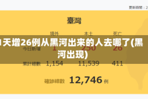 1天增26例从黑河出来的人去哪了(黑河出现)