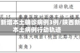 陕西新增本土确诊病例3例/陕西新增本土病例行动轨迹
