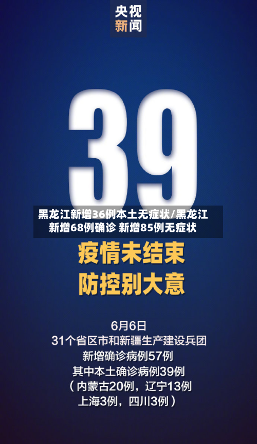 黑龙江新增36例本土无症状/黑龙江新增68例确诊 新增85例无症状-第1张图片