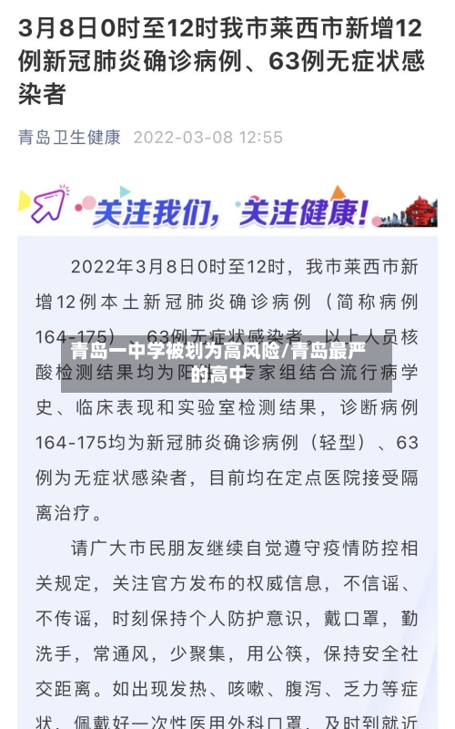 青岛一中学被划为高风险/青岛最严的高中-第3张图片