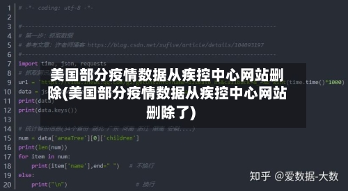 美国部分疫情数据从疾控中心网站删除(美国部分疫情数据从疾控中心网站删除了)-第2张图片